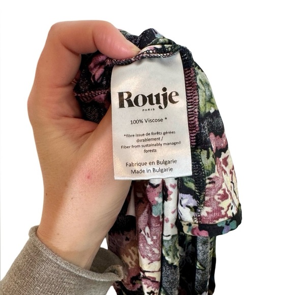 Rouje Paris 2 pc Set: Sade Wrap Top & Caro Skirt in Jardin D'Atomne Noir 34/US2 - Picture 13 of 16